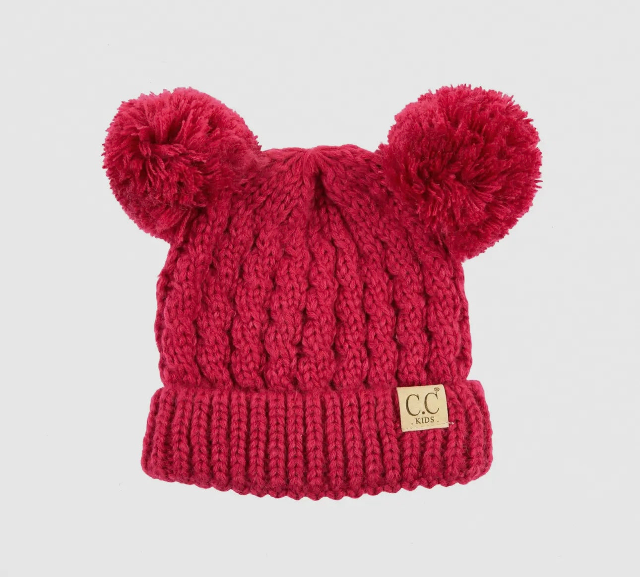 Kids double Pom beanie