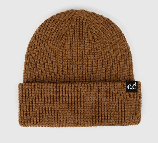 Waffle knit beanie