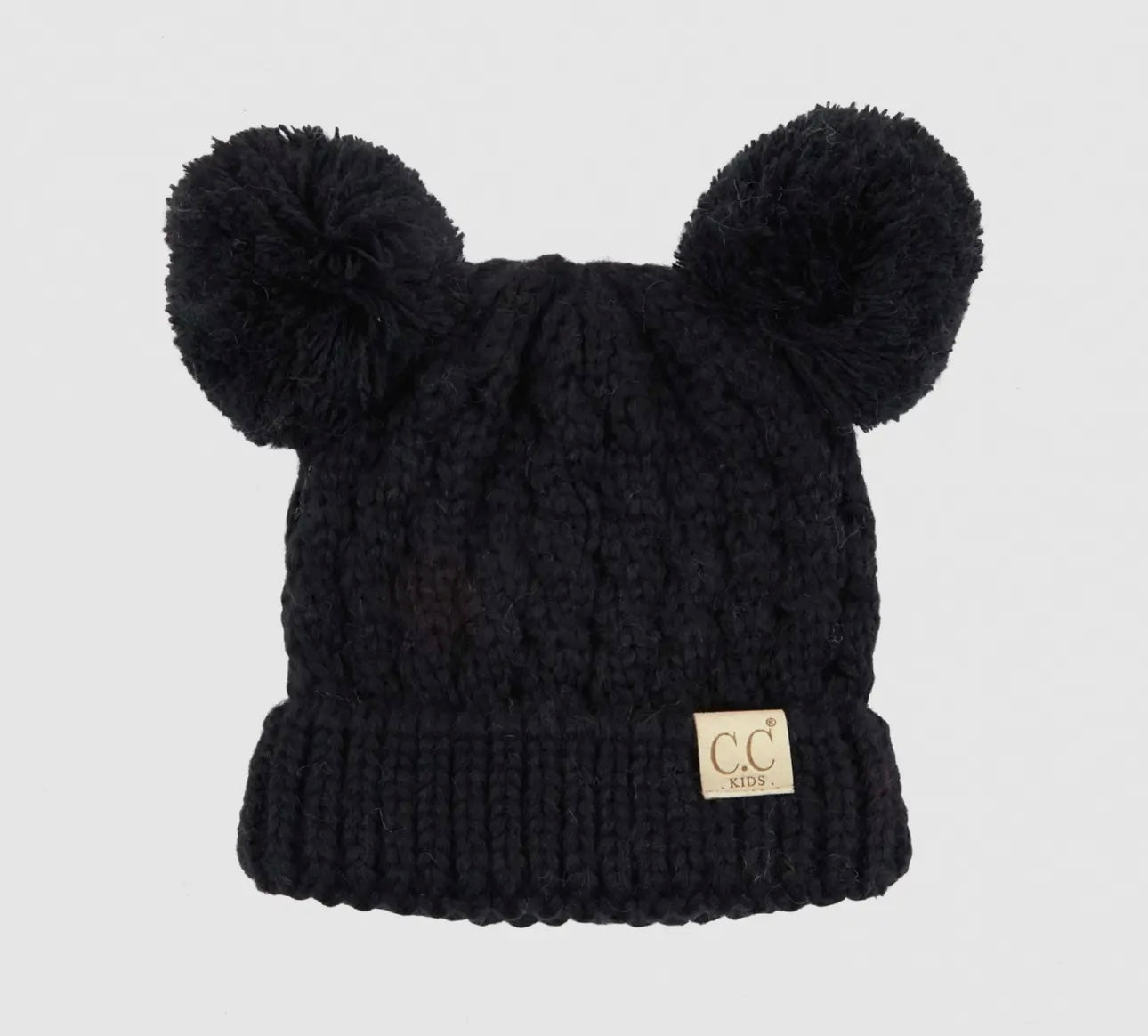 Kids double Pom beanie